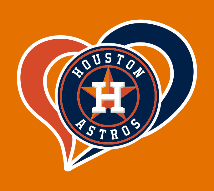 Houston Astros Heart Logo vinyl decal